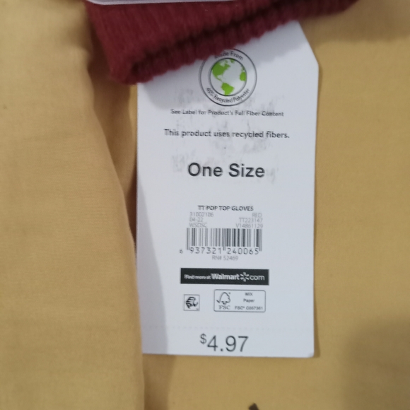 ♥️♥️ NWT Time and Tru Hooded Pullover Maternity 16/18 (1) Gloves (1) Duo Winter - Picture 8 of 8